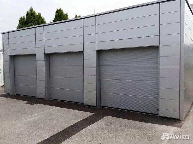 Ворота секционные под ключ