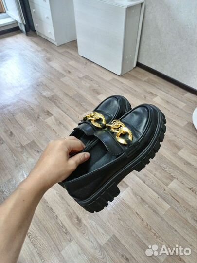 Лоферы кожзам