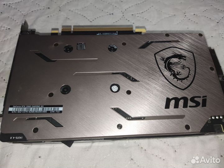 Видеокарта RTX 2060 MSI Gaming