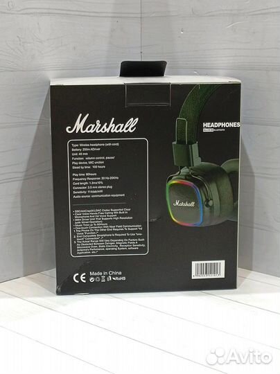 Беспроводные наушники marshall major iv black #160