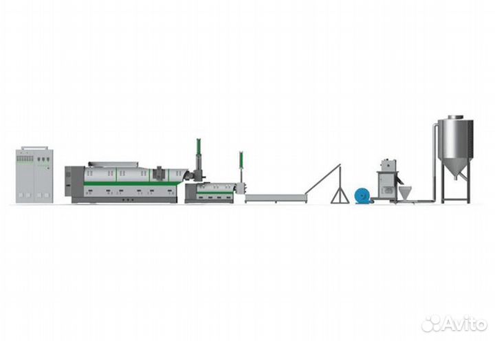 Установка грануляции pe/pp/abs IET-160-150