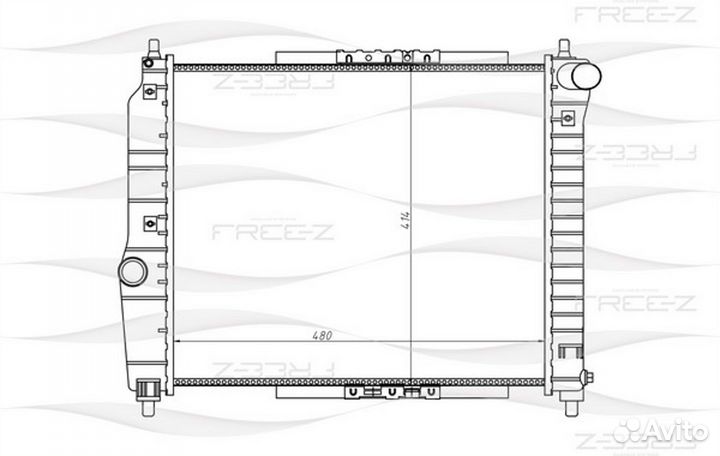 Радиатор системы охлаждения chevrolet Aveo/Kalos 0