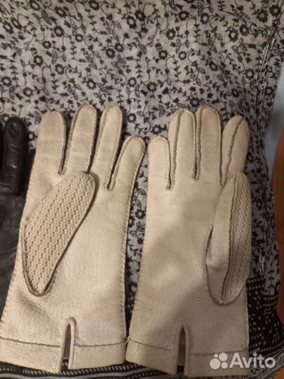 Перчатки натуральная кожа р 7,5 2 пары