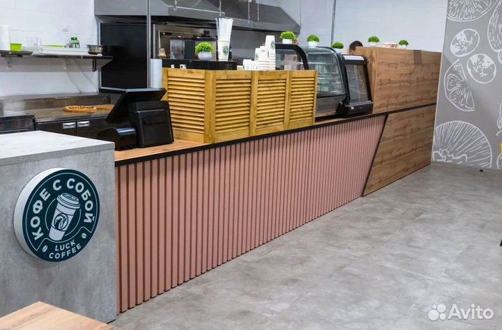 Барная стойка для кофейни, пекарни