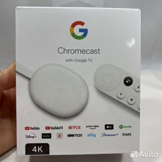 Медиаплеер Google Chromecast + Google TV 4K