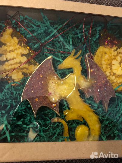 Елочные игрушки ручная работа из эпоксидной смолы