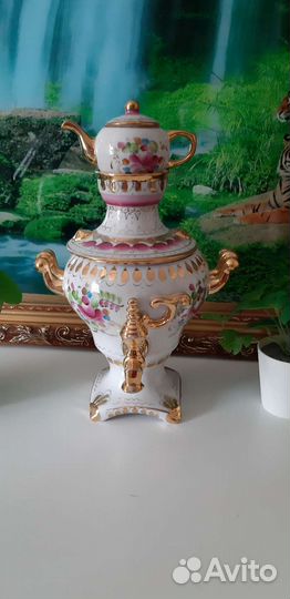 Самовар гжель фарфоровый