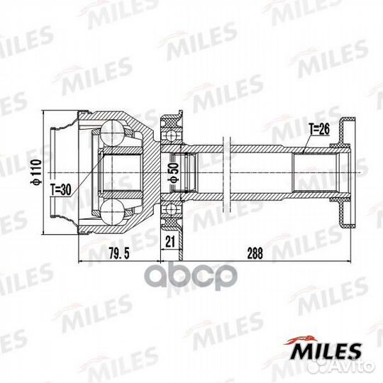 Шрус внутренний правый VW T5 2.5TDI 2003- (GKN