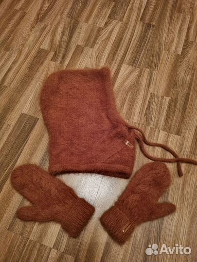 Капор&варежки зимний комплект