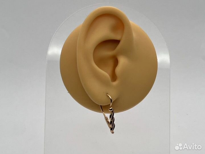 Золотые серьги 585 пробы СССР