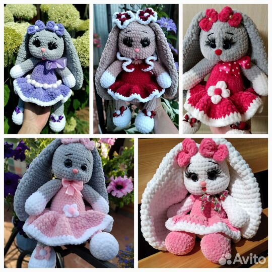 Вязаные плюшевые игрушки ручной работы