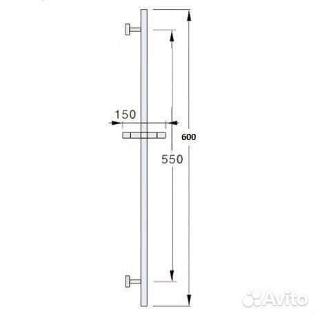 Стойка для душа 90 см Ganzer GZ25681, хром