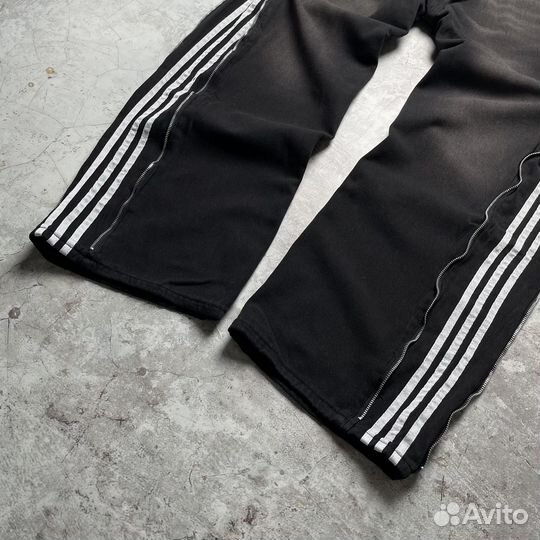 Джинсы Rick Owens X Adidas Zipped