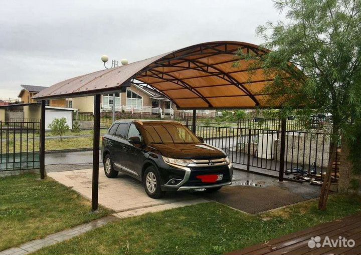 Навесы из поликарбоната профнастил металлочерепица