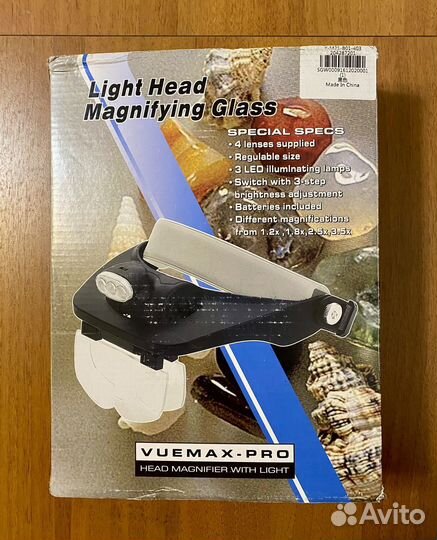 Бинокулярные очки Головная лупа со светильником