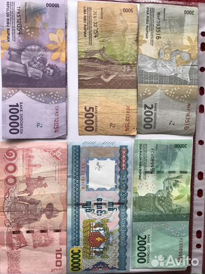 Купюры Мьямны,Индонезии,Тайланда