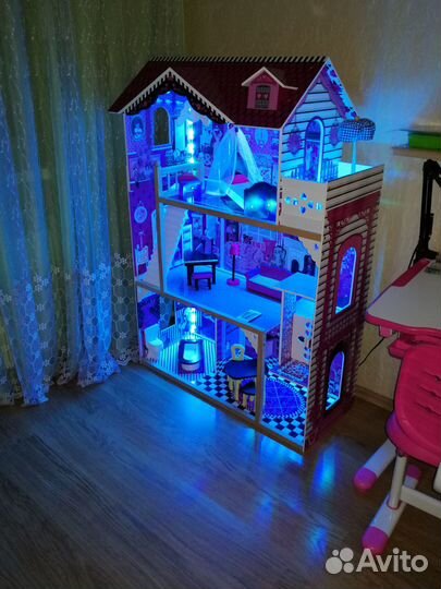 Домик кукольный Барбара с аксессуарами и светом