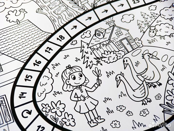 Игра ходилка-раскраска «Феи» для детей