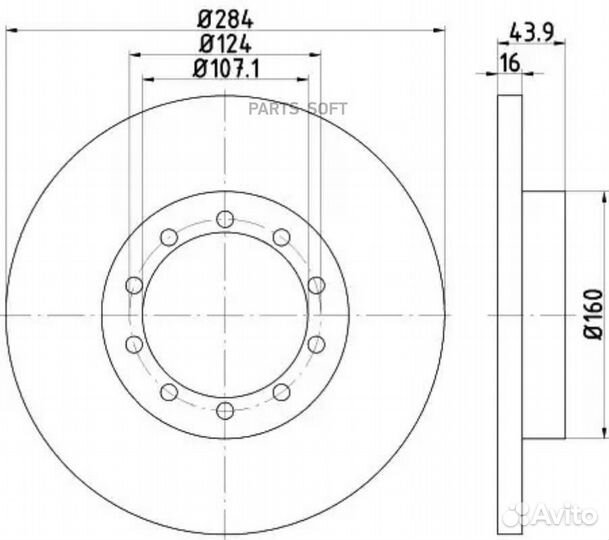 Textar 93242500 Тормозной диск