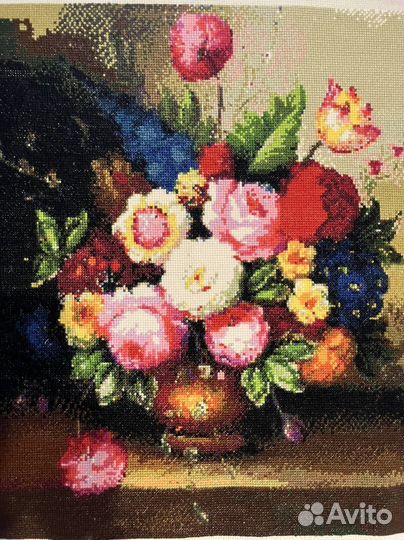 10 вышитых картин (цветы)