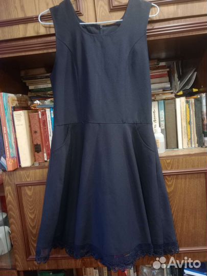 Школьный сарафан синий