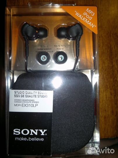 Кейс наушников Sony ex310lp и амбушюры звукоизоляц