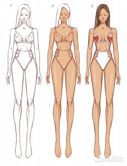 Эскизы одежды/ Fashion-иллюстрация