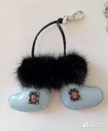 Брелок с натуральным мехом