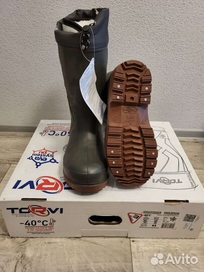 Зимние рыболовные сапоги torvi, шипованные 43 р