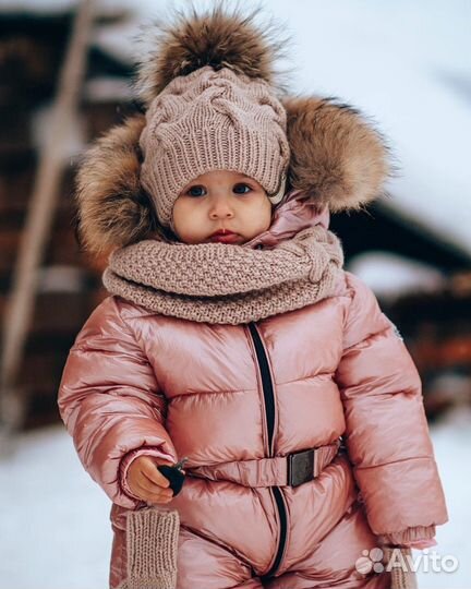 Детская шапка, снуд,шарф,варежки