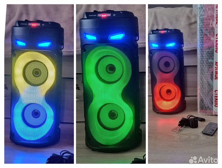 Колонка портативная магнитофон с караоке Новая