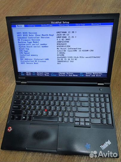 Ноутбук Lenovo ThinkPad x240 T540p T460 T470 T470s