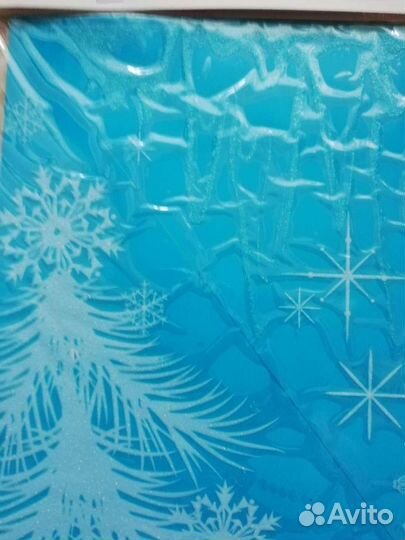 Новогодняя наклейка на окно 38x30