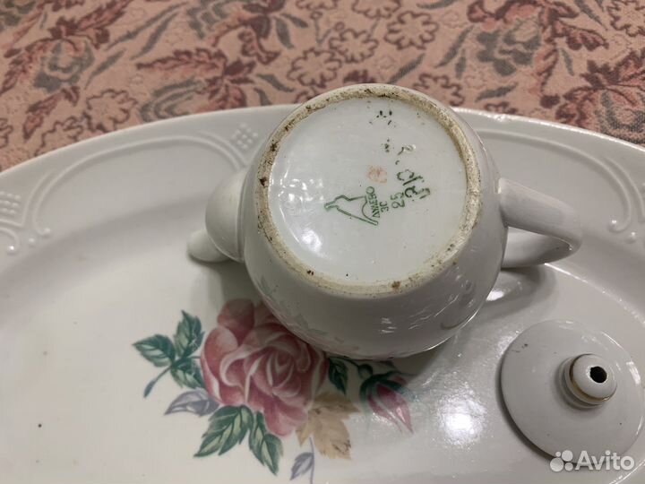 Ситечко для чая, блюдо и заварник