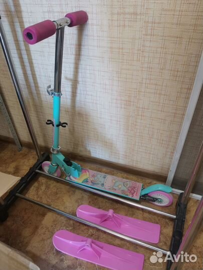 Самокат снегокат 2 в 1 для девочки
