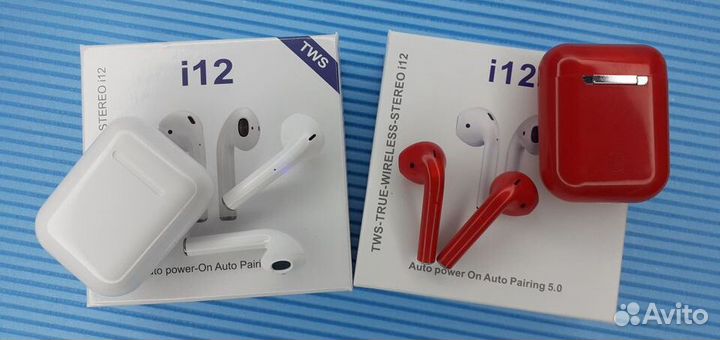Беспроводные наушники Airpods I12 Сенсорные
