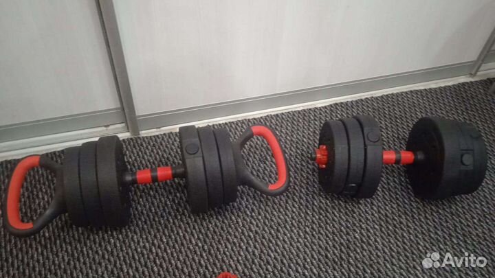 Новые гантели разборные 20 кг с двумя канекторами