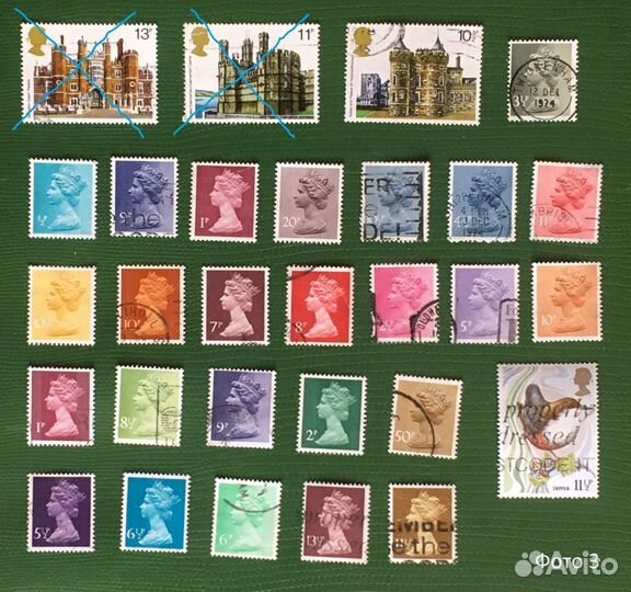 Марки зарубежные разных стран. Гашеные