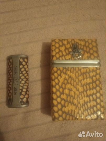 Портсигар из змеиной кожи