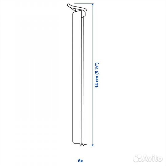 IKEA Bevara зажимы 6шт икеа оригинал