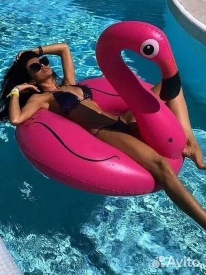 Надувной круг для плавания Фламинго 120см