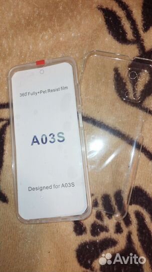 Чехол на Самсунг А03s. Двухсторонний силиконовый