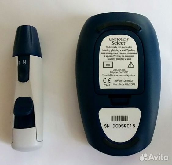 Глюкометр one touch select sn dcdsqc18