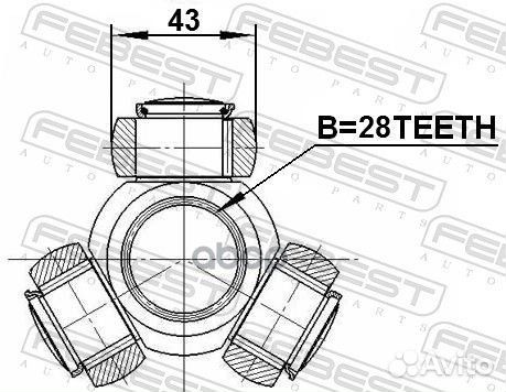 Трипод ford mondeo CA2 2007-2014 EU/28*43.1 мм