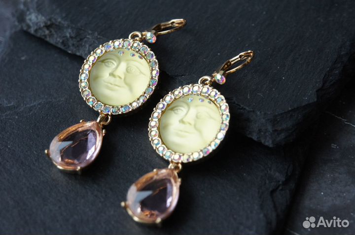 Серьги Kirks Folly Style Yellow Smile