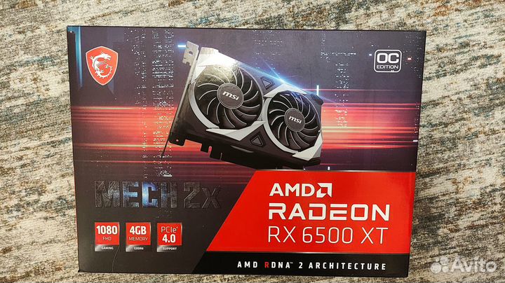 Видеокарта MSI AMD Radeon rx 6500 xt 4gb