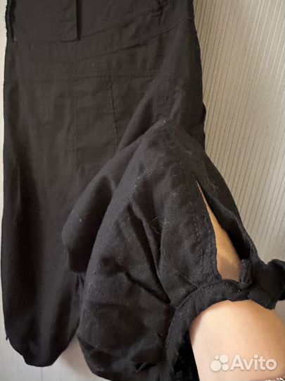 Бриджи шаровары, лен/хлопок, M