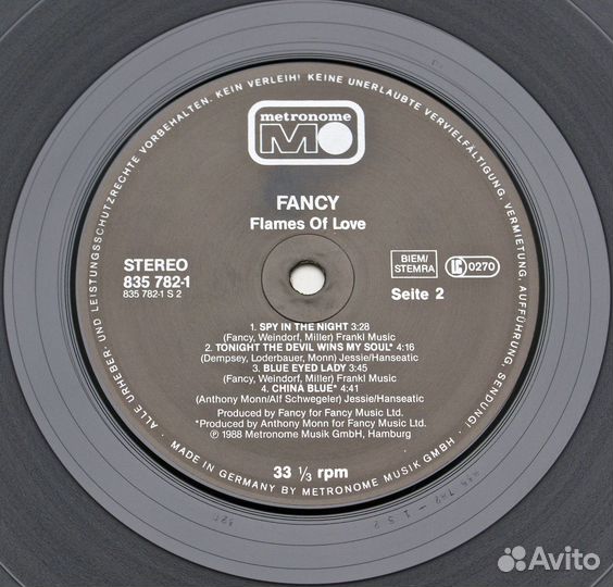 Fancy 1988 Flames Of Love Original 1st Press Germ