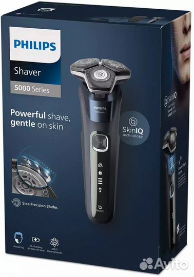 Бритва роторная Philips S5885/35 синий/черный