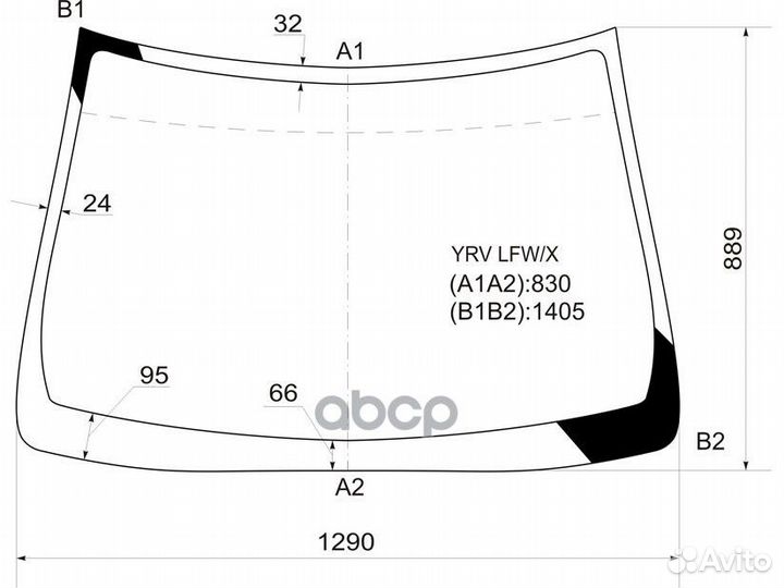Стекло лобовое daihatsu YRV 00-05 YRV LFW/X XYG